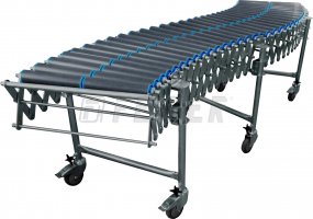 DH500 conveyor - 2 plastic rollers, extensible 1,10 - 2,68m
