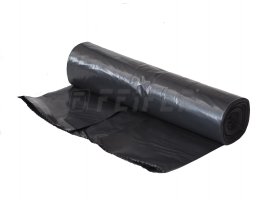 LDPE trash bag, 700 x 1100 mm, type 100, black, 15 pcs/roll - without cover