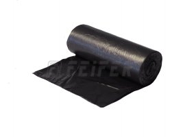 Garbage bag HDPE, 630 x 740 mm, black, 50pcs/roll - without overbag